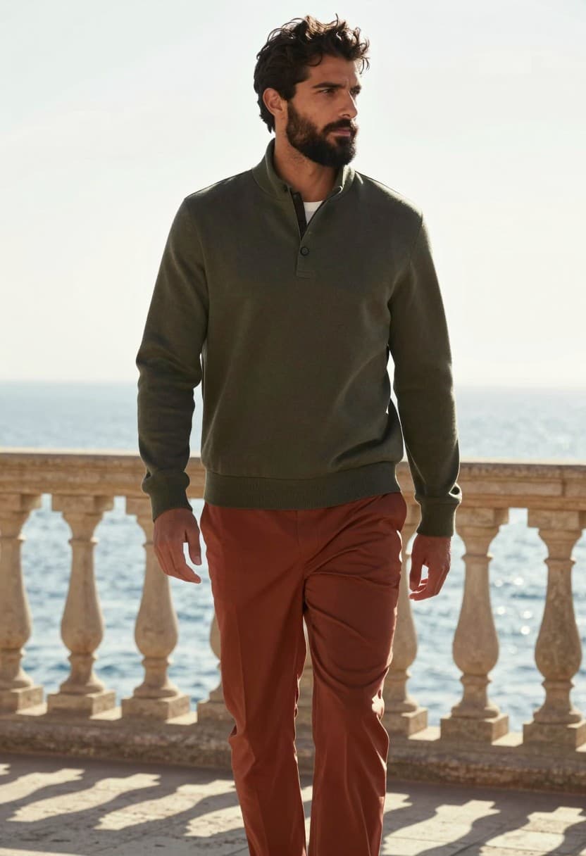 Hombre con armario cápsula masculino: 10 básicos, fotografía editorial masculina