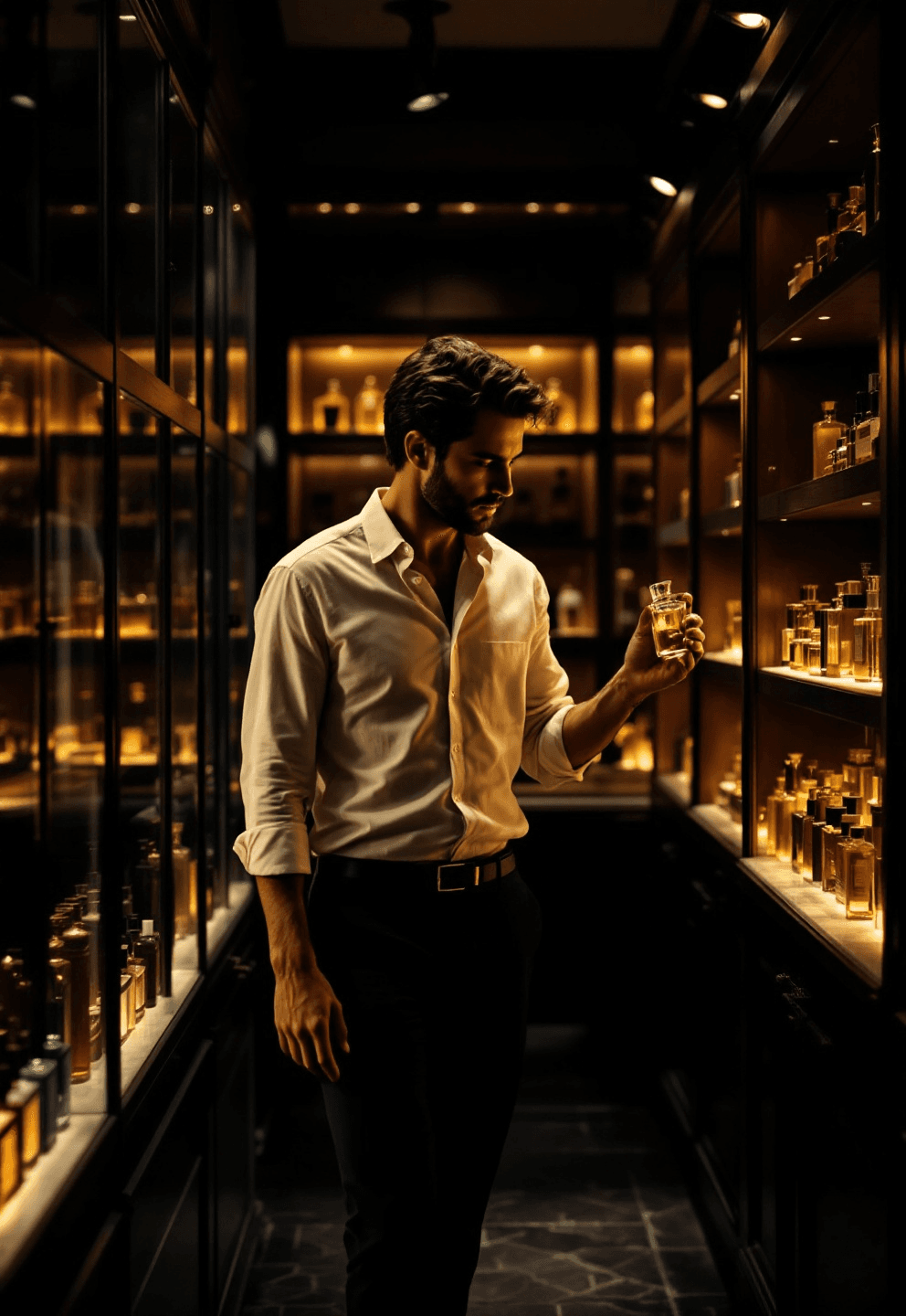 Hombre con cómo elegir perfume hombre: guía, fotografía editorial masculina