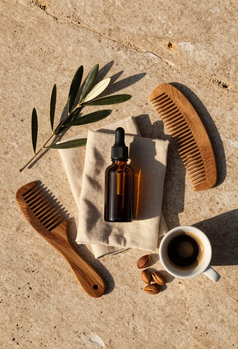 Hombre con aceite para barba: cómo elegirlo, fotografía editorial masculina