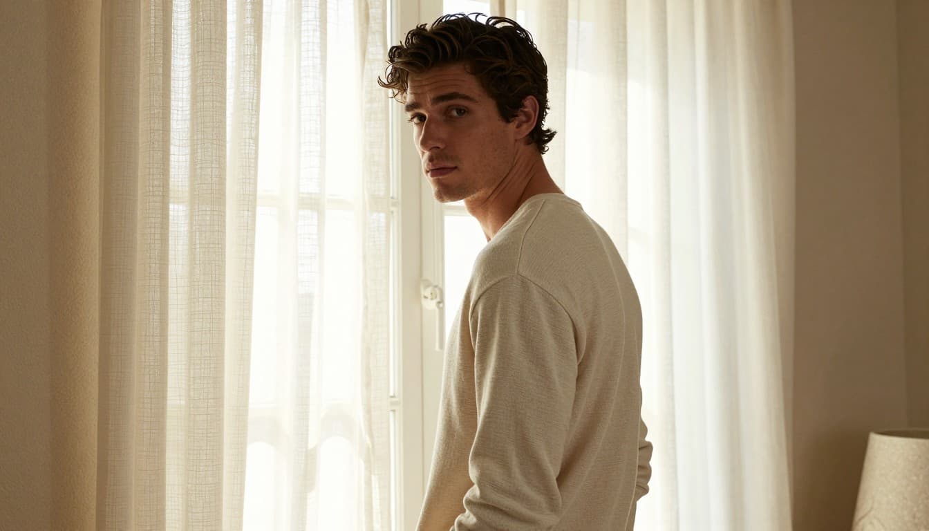 Hombre con rutina facial para hombre: guía, fotografía editorial masculina
