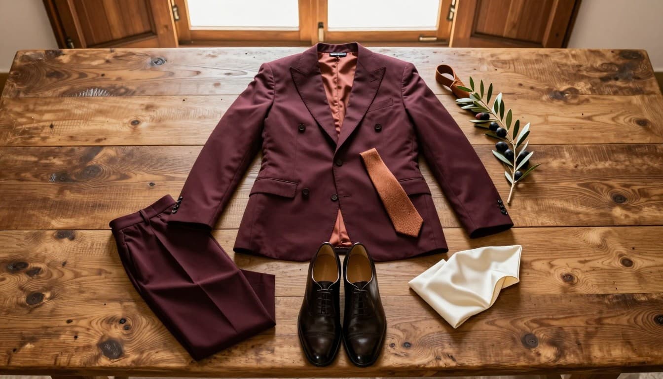 Hombre con traje boda otoño hombre 2026:, fotografía editorial masculina