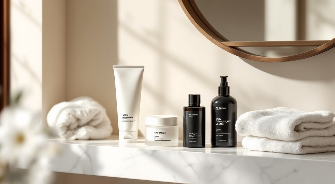 Imagen junto a sección "Neutrogena Hydro Boost Water Gel", fotografía editorial masculina