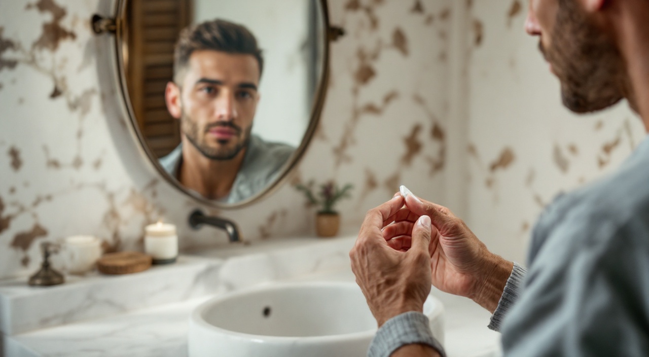 Imagen junto a sección "CeraVe Crema Hidratante Facial", fotografía editorial masculina